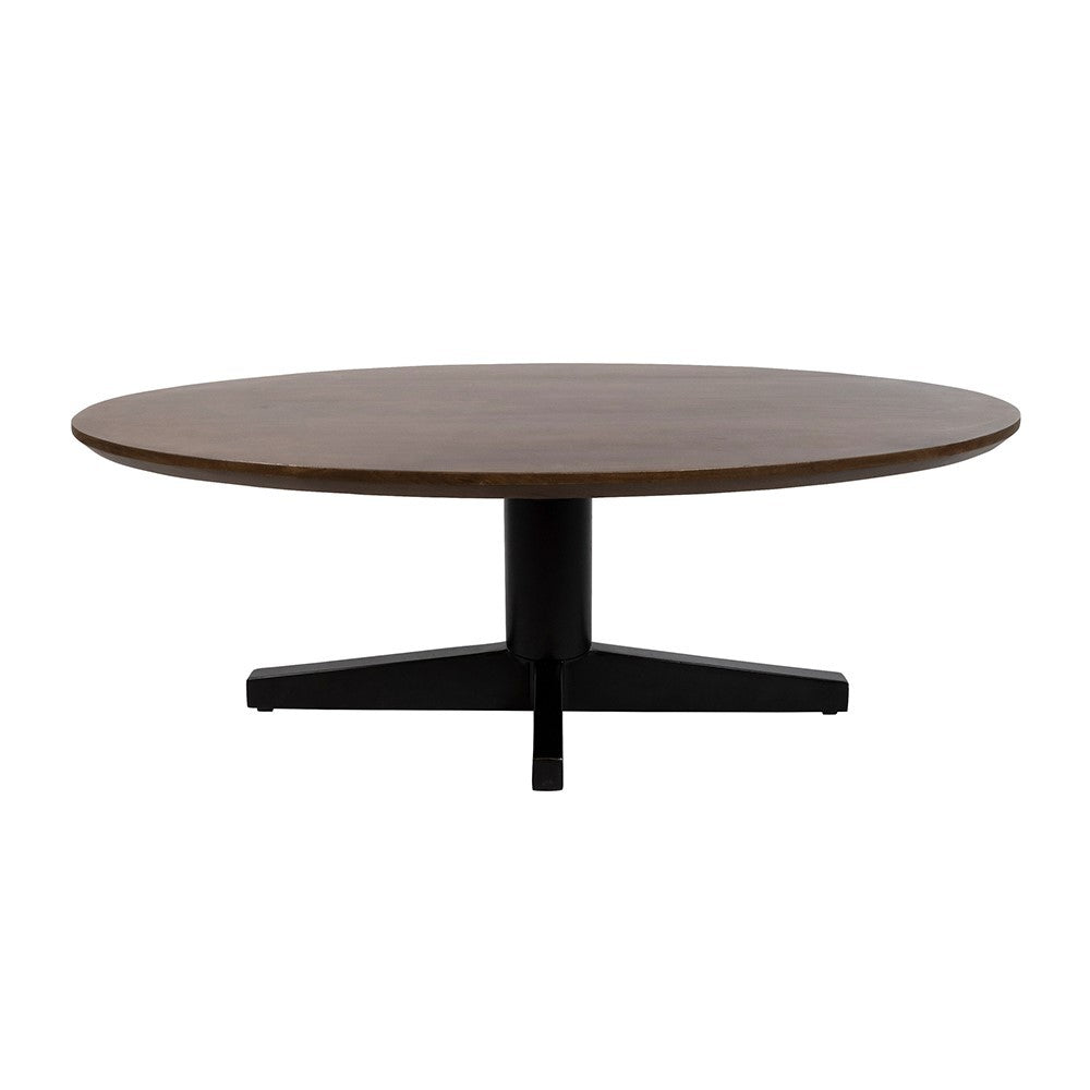 Salontafel 130, ovaal, poot Black, Mango Brown Walnut – afbeelding 2