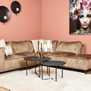 Salontafel set Arlington Zwart Mangohout 70 cm