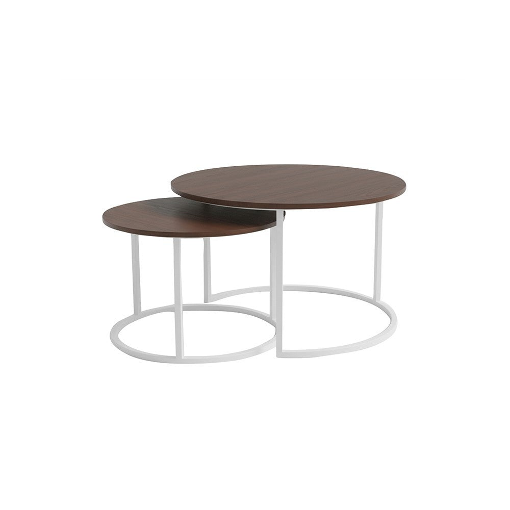 Salontafel Barbados, rond, set van 2