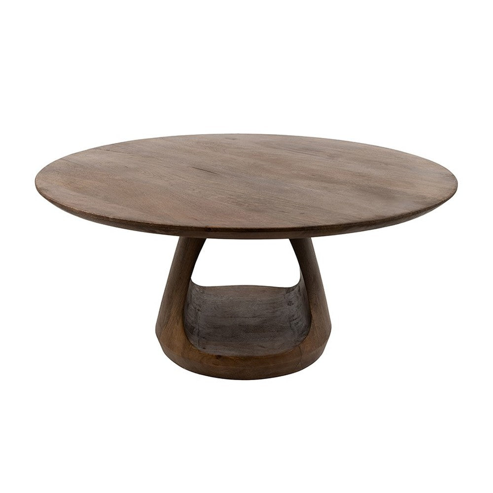 Salontafel Bremen Ø90, H40, Mango Matt Walnut – afbeelding 2
