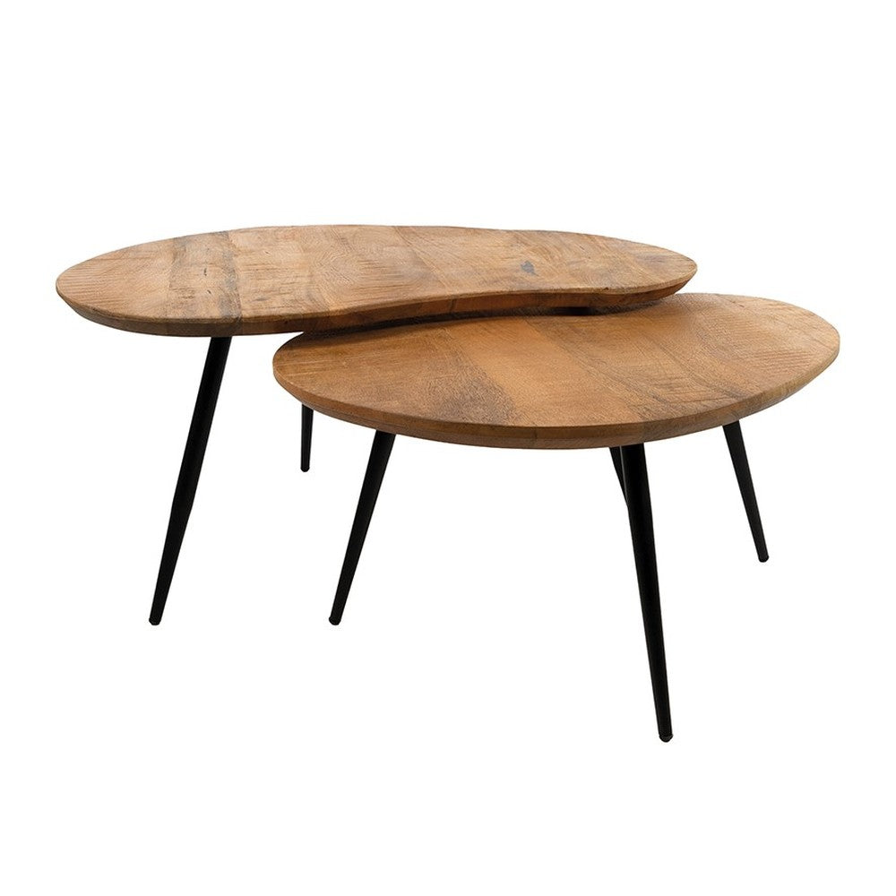 Salontafel Erfurt organisch, set van 2, Smooth Natural