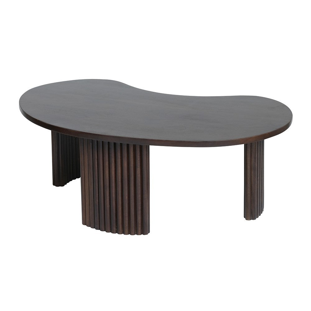 Salontafel Firenze 125, boon vorm, Mango Brown Walnut – afbeelding 2