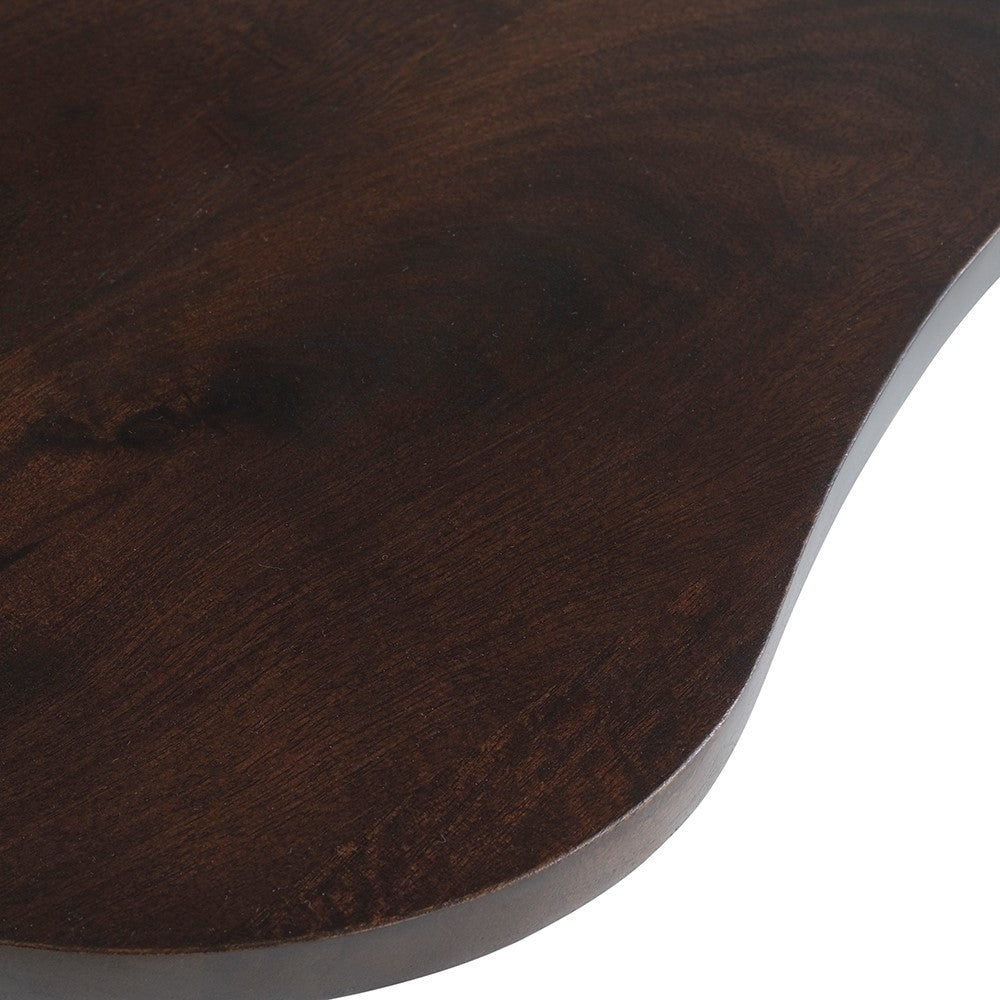 Salontafel Firenze 125, boon vorm, Mango Brown Walnut – afbeelding 4