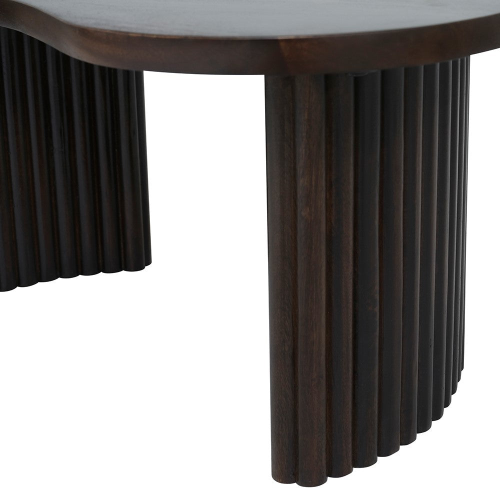 Salontafel Firenze 125, boon vorm, Mango Brown Walnut – afbeelding 5