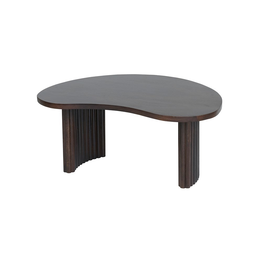 Salontafel Firenze 85, boon vorm, Mango Brown Walnut – afbeelding 2