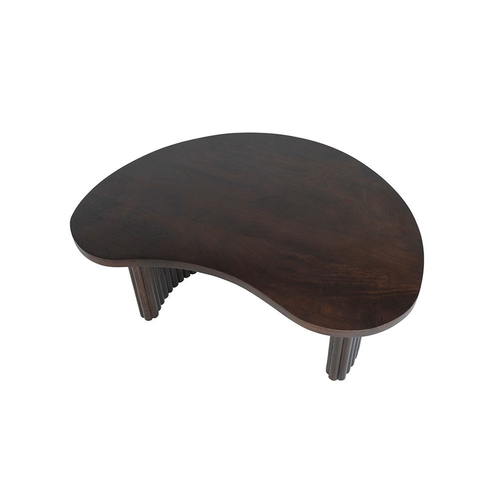 Salontafel Firenze 85, boon vorm, Mango Brown Walnut – afbeelding 3