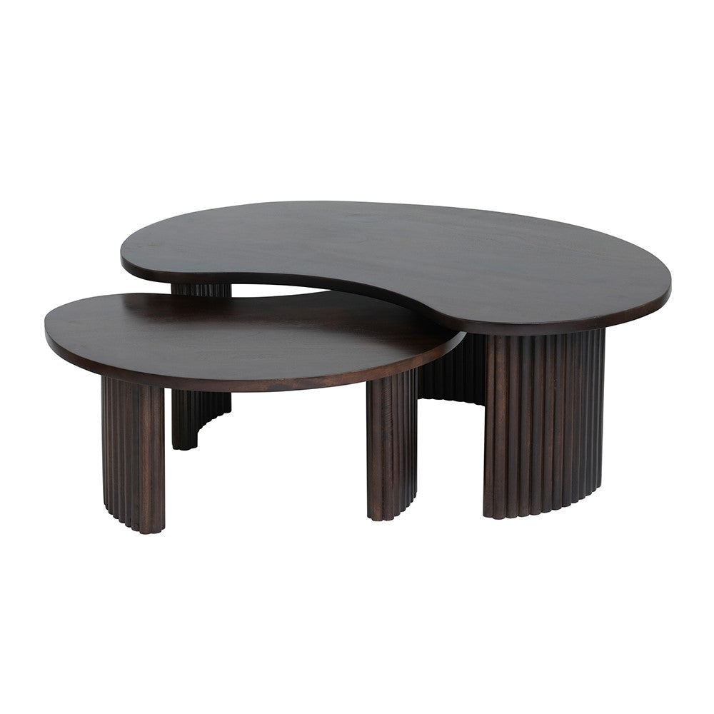 Salontafel Firenze 85, boon vorm, Mango Brown Walnut – afbeelding 6