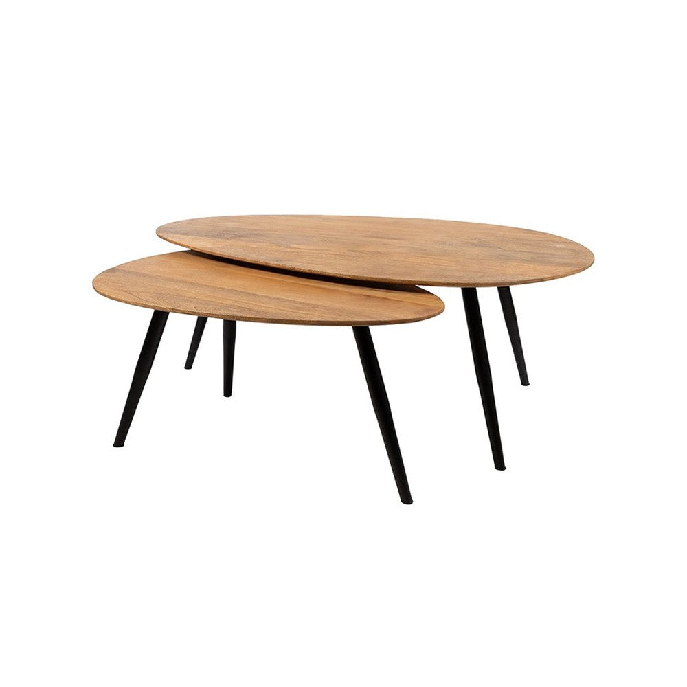 Salontafel Kassel organisch, set van 2, Smooth Natural (17mm)