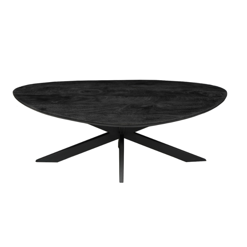 Salontafel New York Zwart Mangohout 130 cm