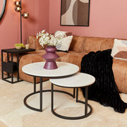 Salontafel set Nova Wit Marmer 70 cm
