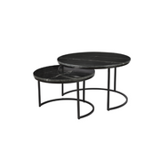 Salontafel set Nova Zwart Marmer 70 cm