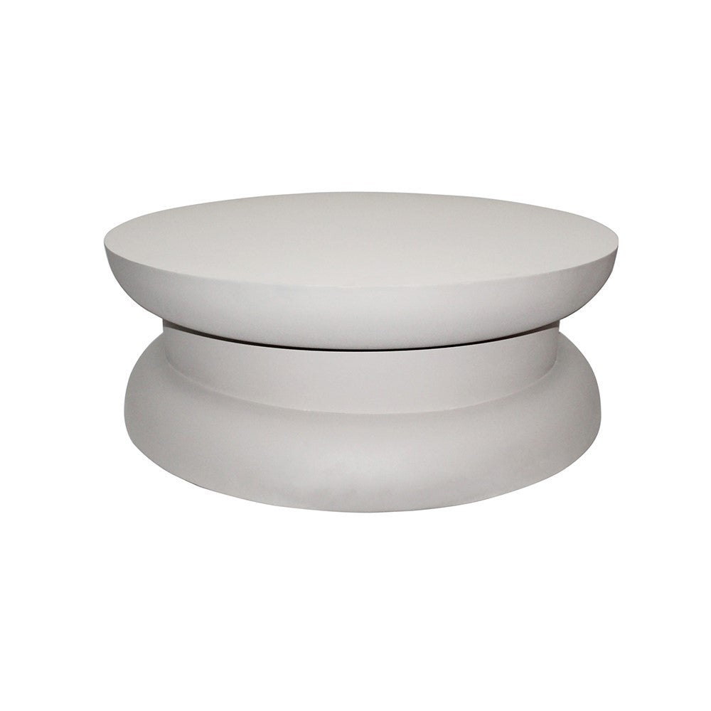 Salontafel Parma, Ø85, H30, Off-White