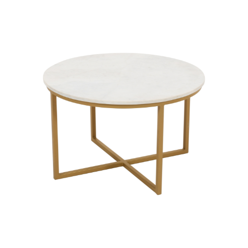 Salontafel Ryan | Wit marmer 70 cm