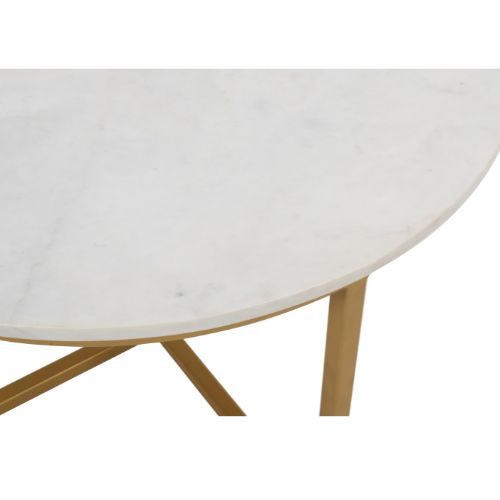 Salontafel Ryan | Wit marmer 70 cm