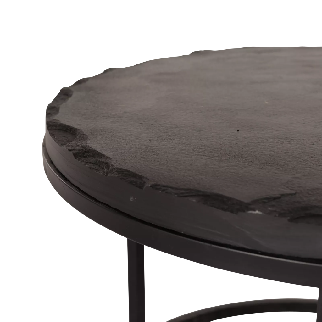 Salontafel set Ora | Zwart Kadappa Stone 60-45 cm