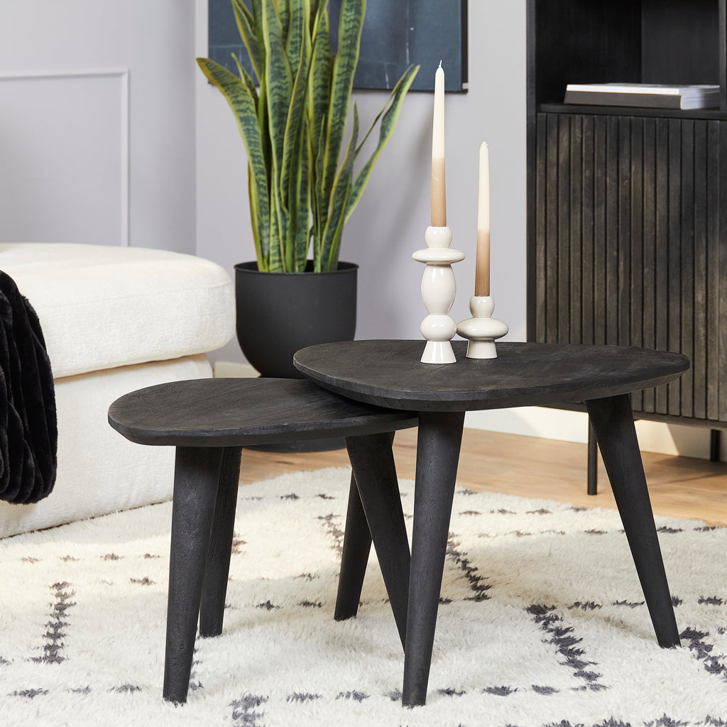 Salontafel set van 2 Oxford Black