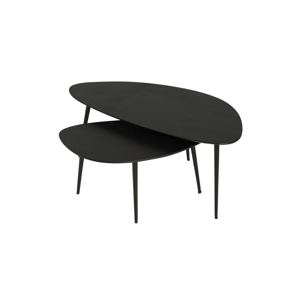 Salontafel - set van 2, organisch, Black