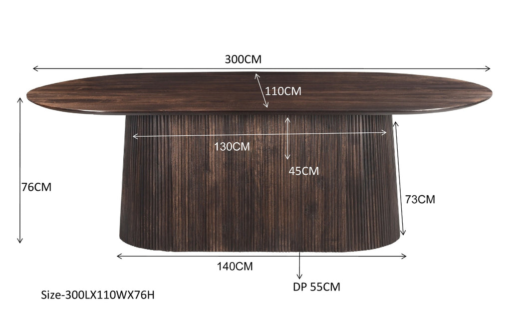 Salvator Walnut 300cm