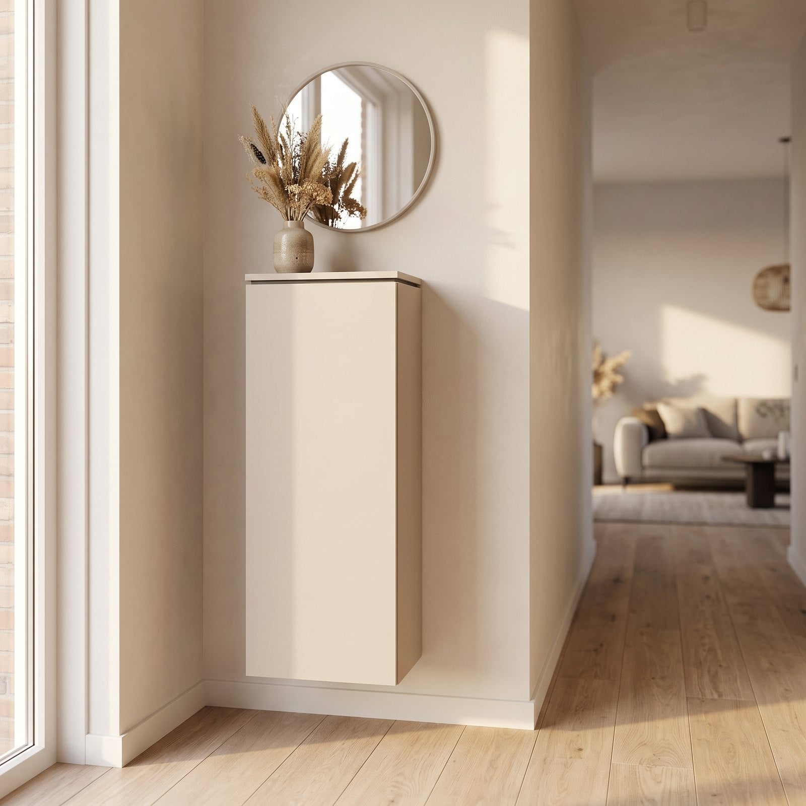 Sfeerfoto: wandkast Casa met 1 deur (33 cm) in een modern interieur