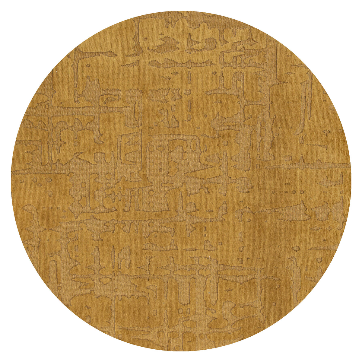 Vloerkleed Structures Goud - Rond