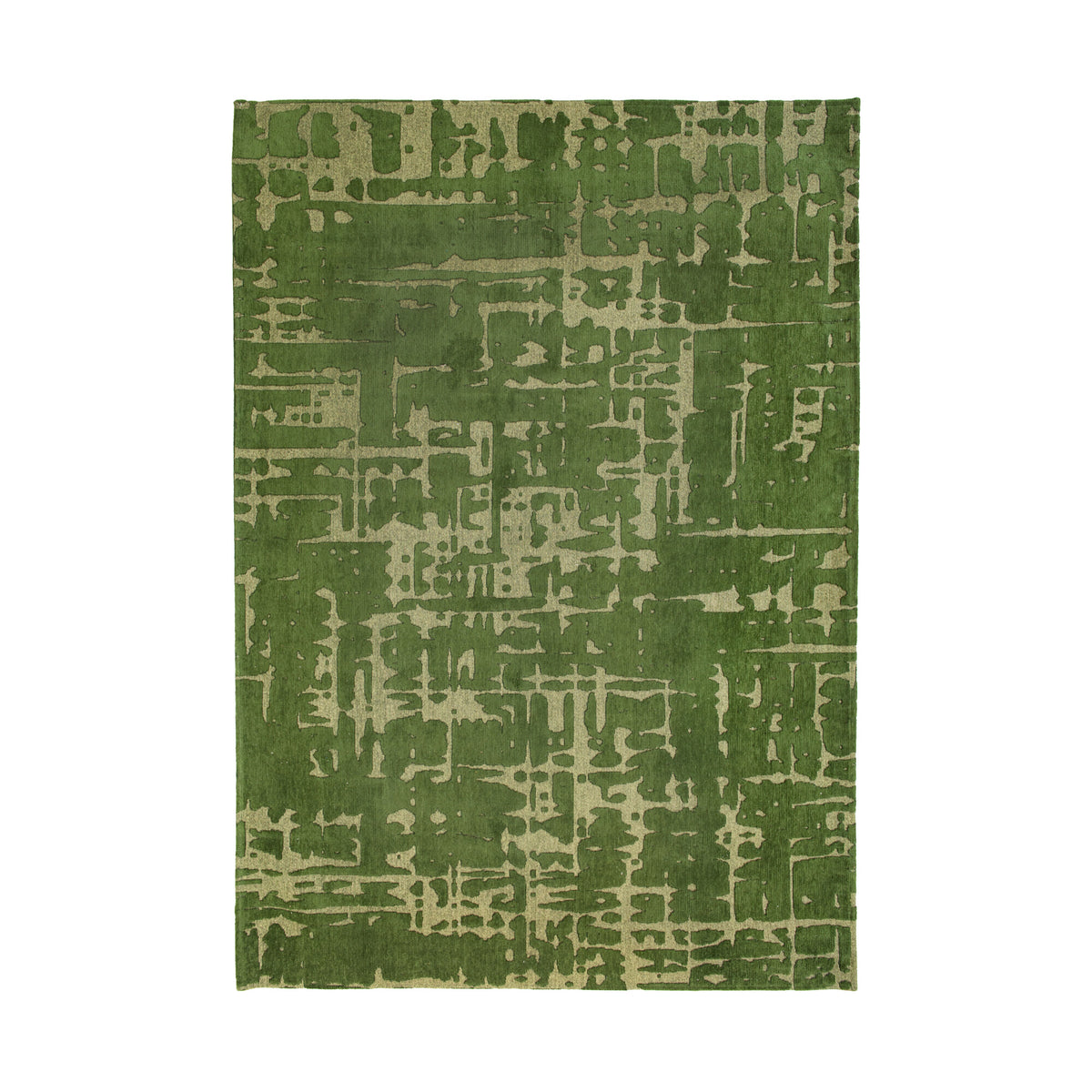 Vloerkleed Structures Groen - Rechthoek
