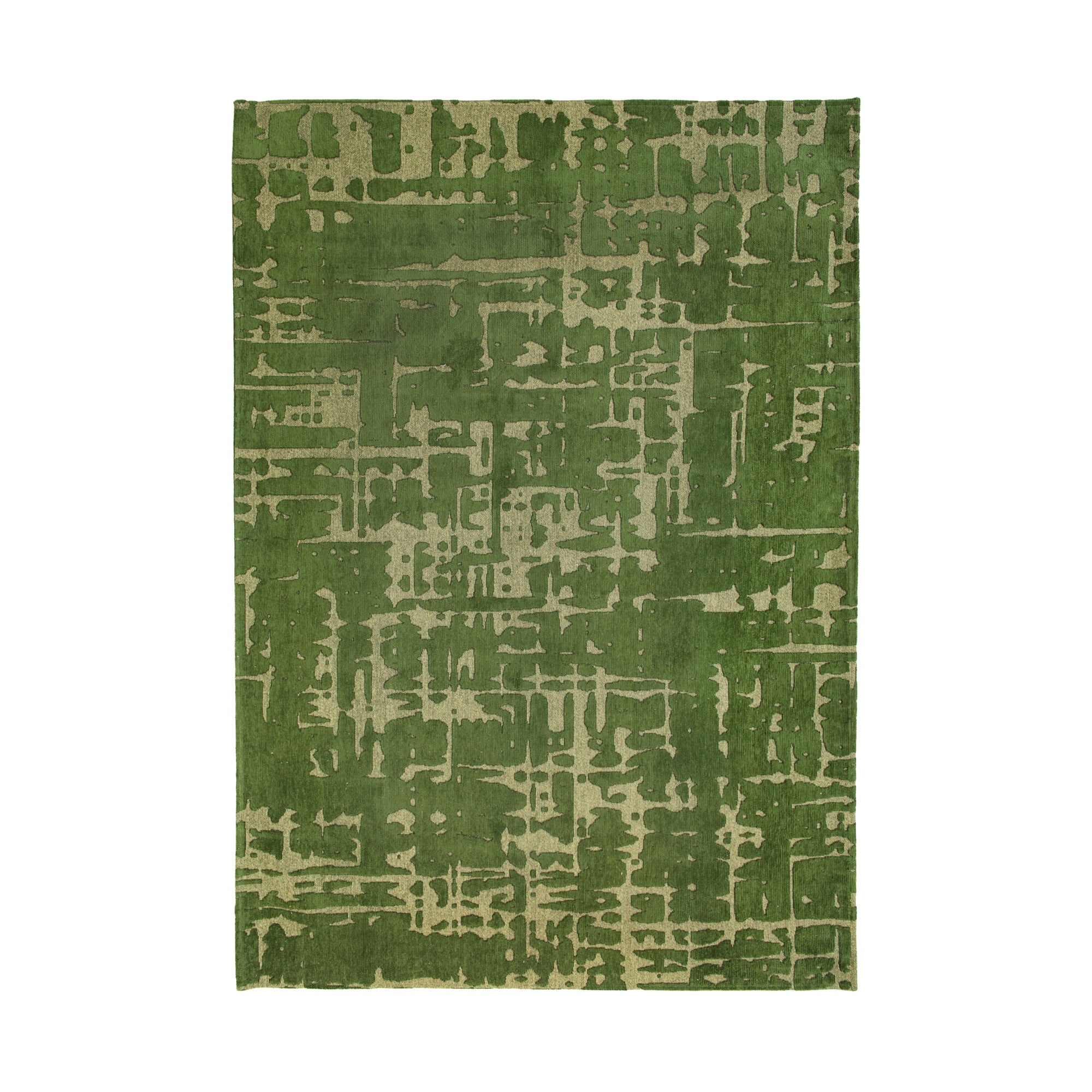 Vloerkleed Structures Groen - Rechthoek