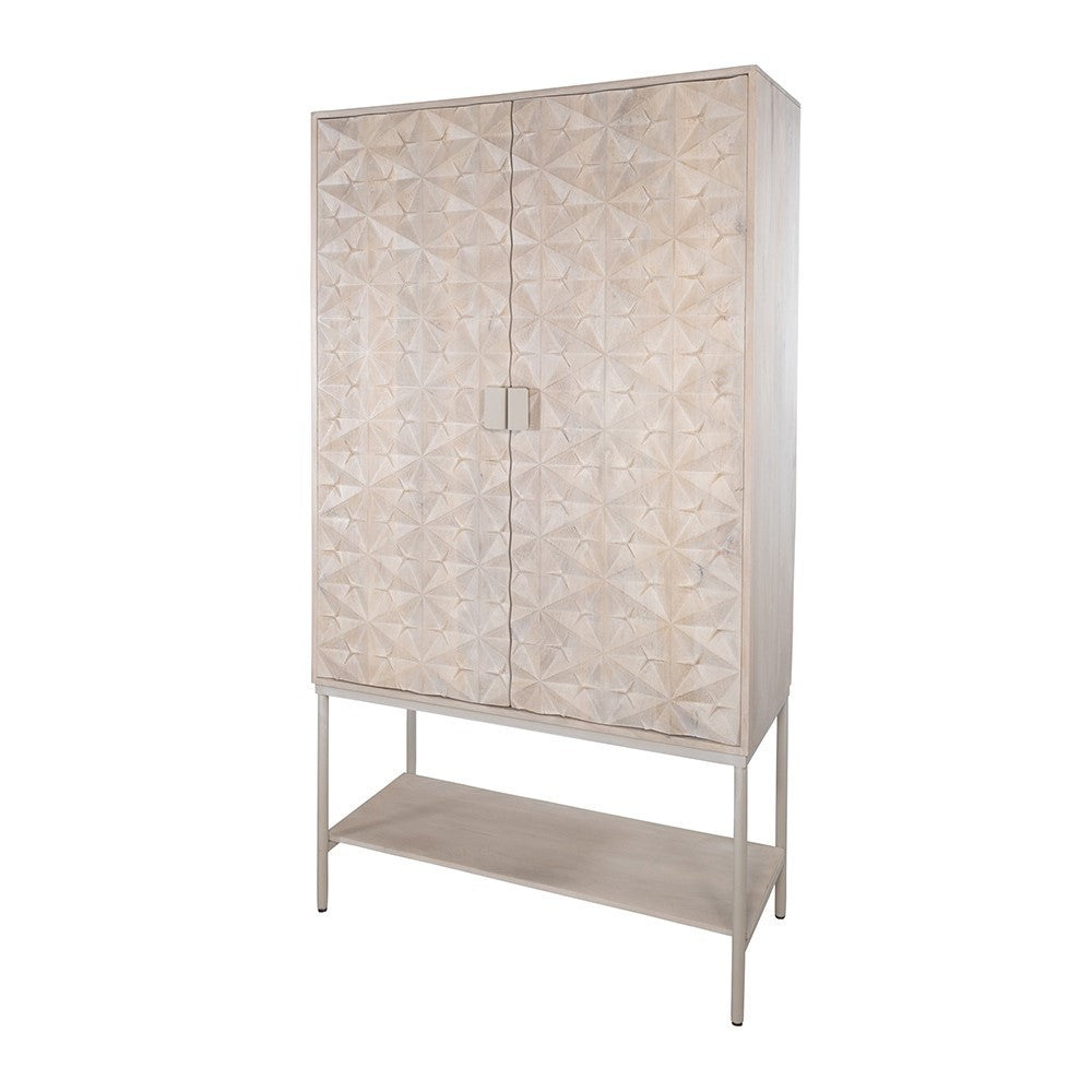 Trinity 2-deurs kast met onderplank, Mango Ashblond