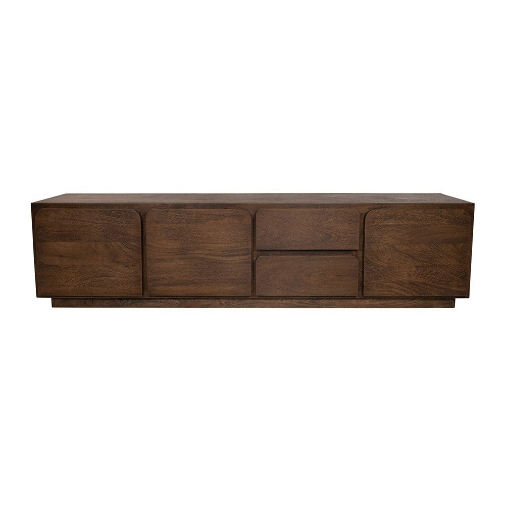 TV dressoir 190 met 3 deuren en 2 lades, Mango Dark Malt – afbeelding 2