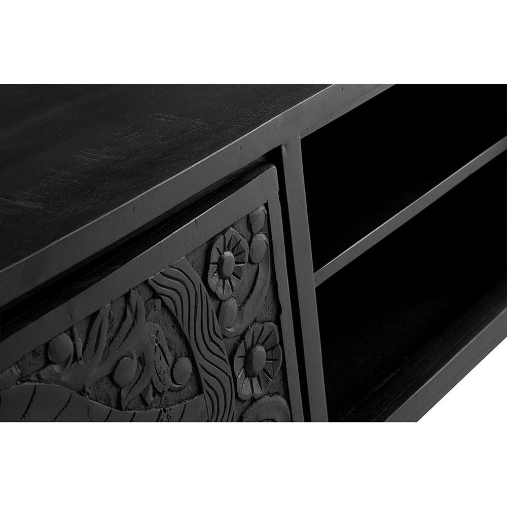 TV dressoir 190 met 3 deuren en 2 open vakken – afbeelding 3