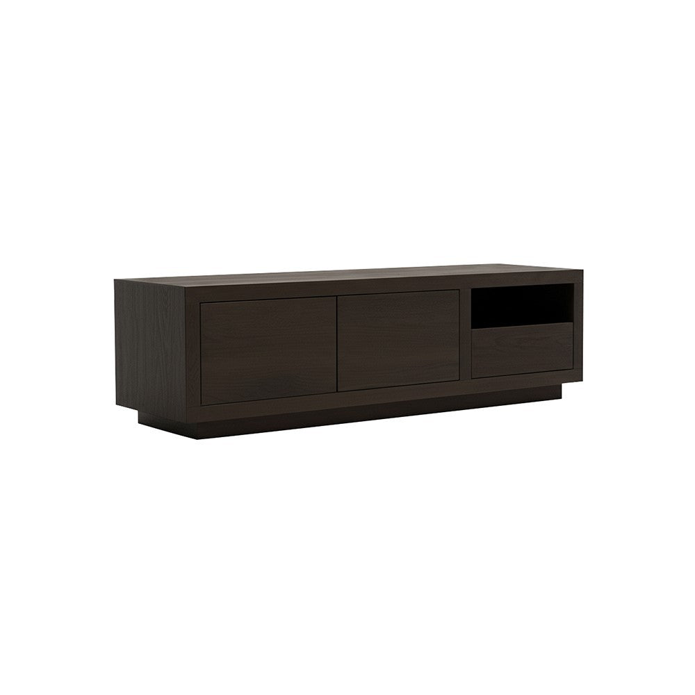 TV dressoir Tampere 150 met 2 deuren, 1 lade en 1 open vak, Dark Chocolate
