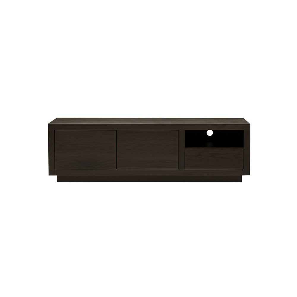TV dressoir Tampere 150 met 2 deuren, 1 lade en 1 open vak, Dark Chocolate – afbeelding 2