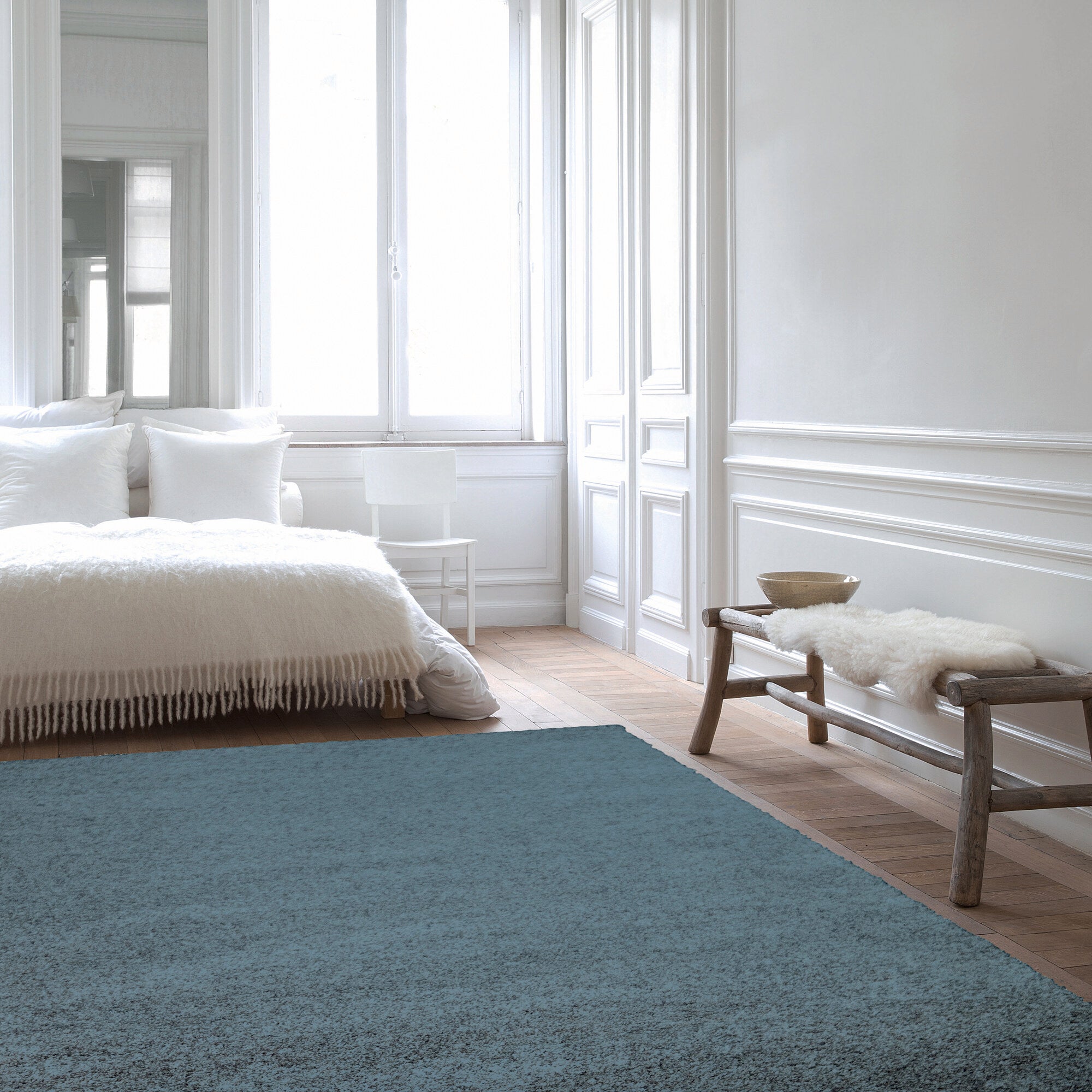 Vloerkleed Twilight Petrol in interieur