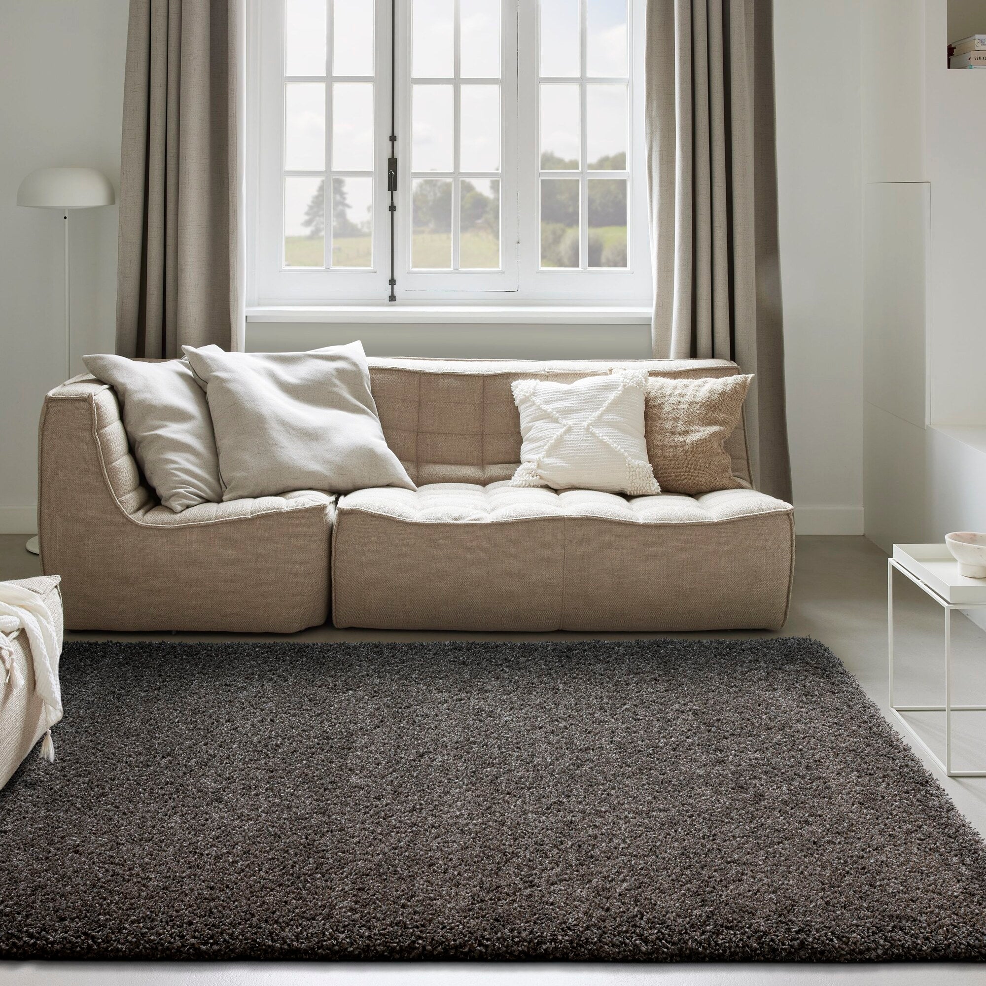 Vloerkleed Twilight Antraciet in interieur