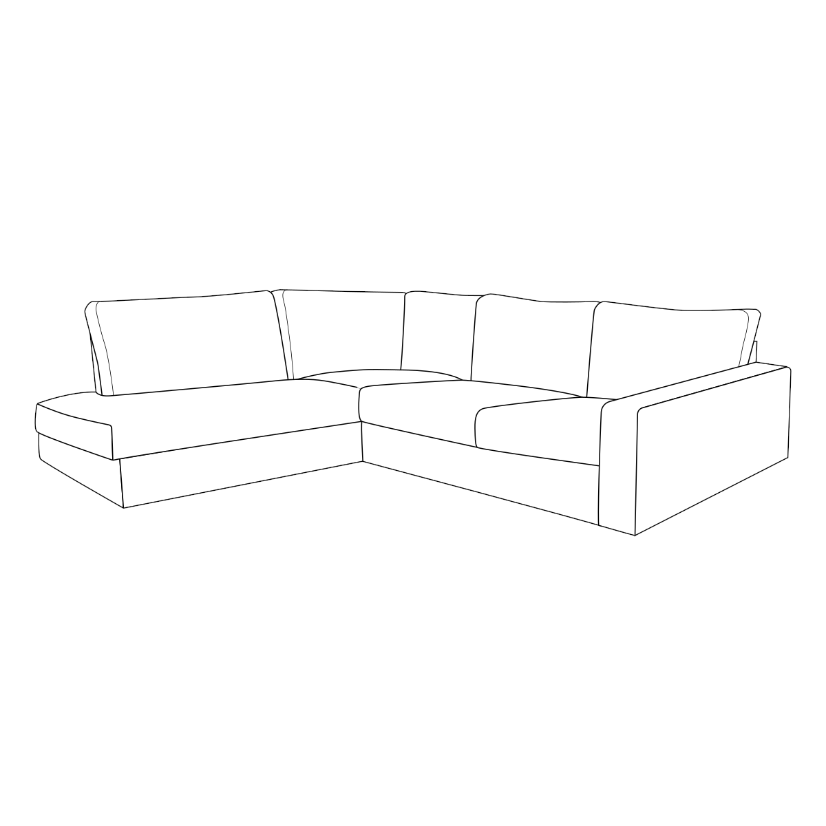 UNO met ottoman links - Ambience 2 Cream