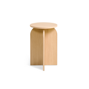 Bijzettafel Felix - Naturel Ø 30 cm - bijzettafel van hout (MDF), vooraanzicht