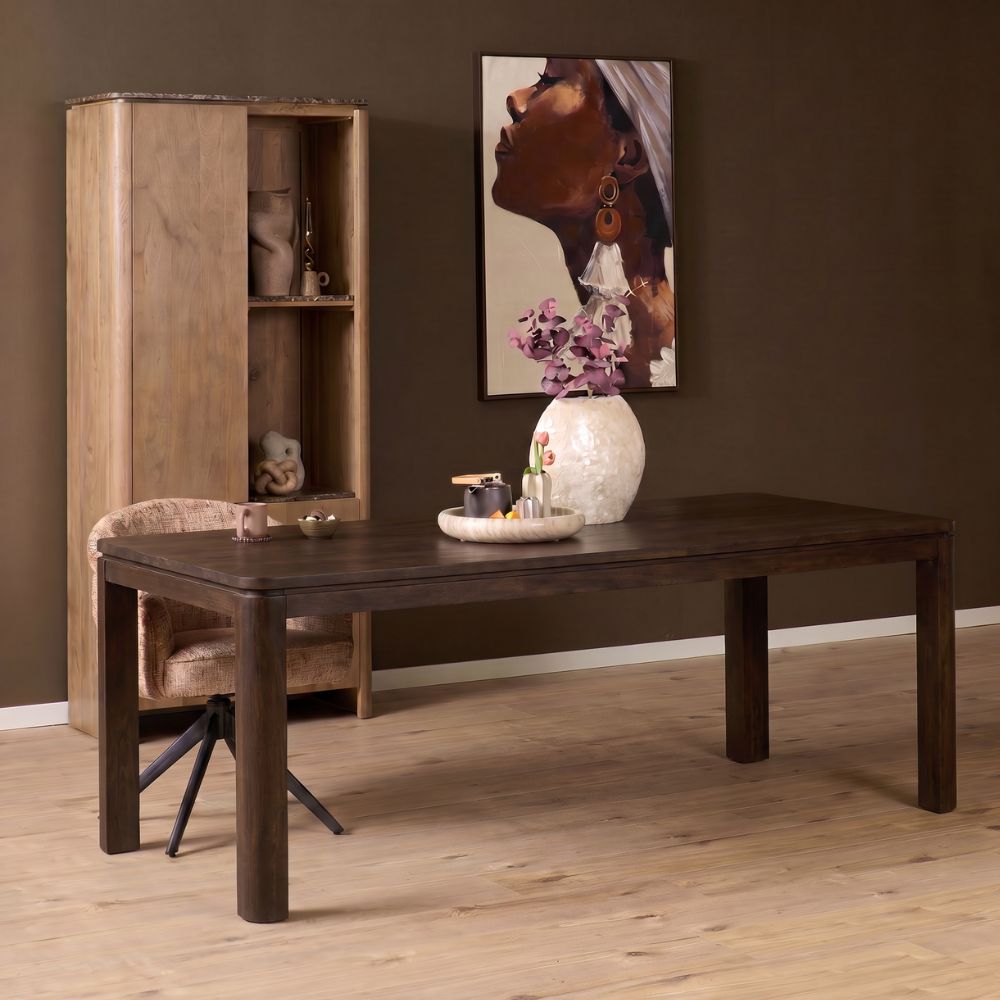 Eettafel Dallas Bruin Mangohout 200 cm