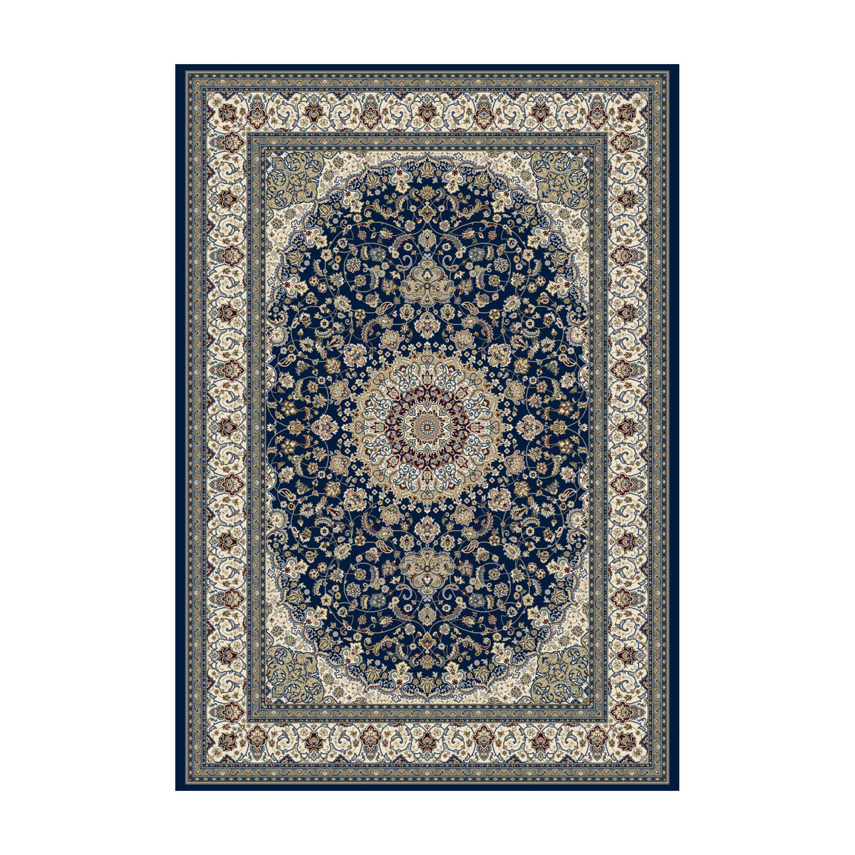 Vloerkleed Vierne Blauw - vlak