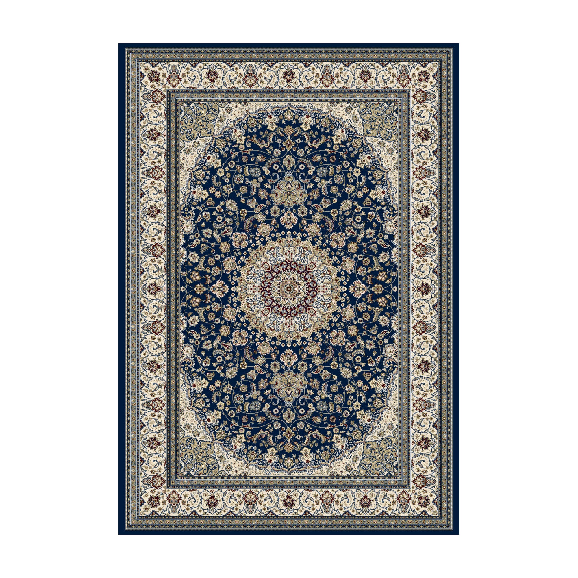 Vloerkleed Vierne Blauw - vlak