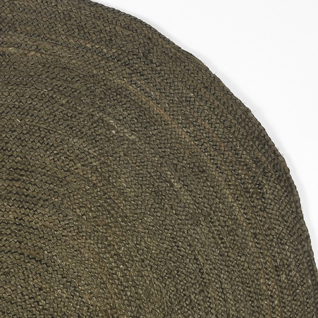 LABEL51 Vloerkleden Jute - Army green - Jute - 120x120 cm