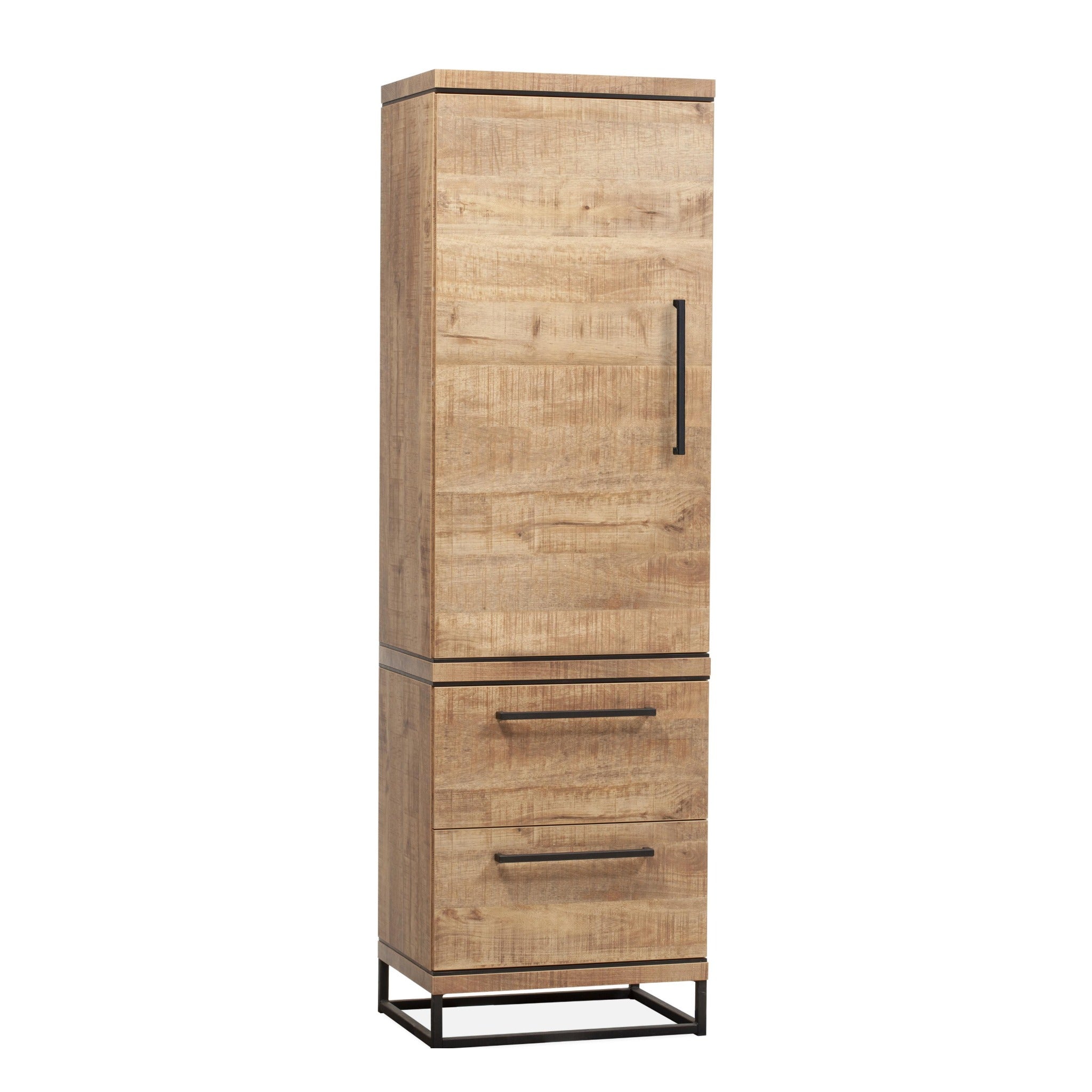 Wandkast Lisbon met 1 deur en 2 lades, 60 cm breed, 200 cm hoog