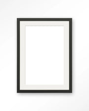 Houten lijst 50x70 cm - zwart - passe partout